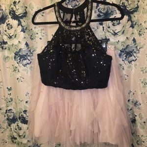 two piece prom dress